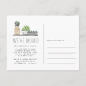 Carte Postale Faire-part Annonce de déménagement | Jardin fleuri (Dos)