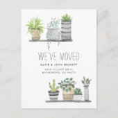Carte Postale Faire-part Annonce de déménagement | Jardin fleuri (Devant)