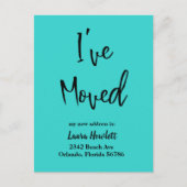 Carte Postale Faire-part Annonce de déménagement moderne I've Moved (Devant)