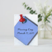 Carte Postale Faire-part ANNONCE DE DÉMÉNAGEMENT : Note : Art réaliste (Debout devant)