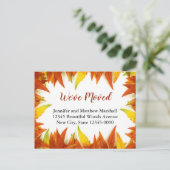 Carte Postale Faire-part Annonce de déménagement personnalisée Feuilles d'a (Debout devant)