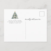 Carte Postale Faire-part Annonce de déménagement pour l'arbre de Noël moder (Dos)