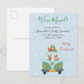 Carte Postale Faire-part Annonce de déménagement pour les fêtes de Noël Nou (Devant / Derrière)