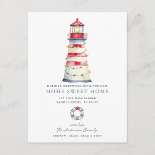 Carte Postale Faire-part Annonce de déménagement pour un Noël sur la côte