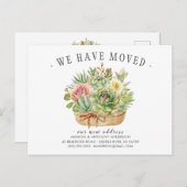 Carte Postale Faire-part Annonce de déménagement succulente (Devant / Derrière)