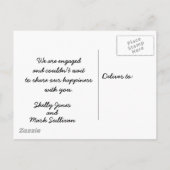 Carte Postale Faire-part Annonce de fiançailles avec verset biblique (Dos)