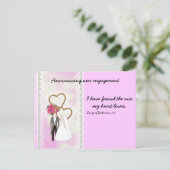 Carte Postale Faire-part Annonce de fiançailles avec verset biblique (Debout devant)