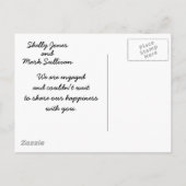 Carte Postale Faire-part Annonce de fiançailles avec verset biblique (Dos)