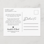 Carte Postale Faire-part Annonce de fiançailles photo moderne enfin  (Dos)