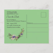 Carte Postale Faire-part Annonce de fleurs sauvages et écologiques de print (Dos)