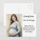 Carte Postale Faire-part Annonce de grossesse (Devant / Derrière)