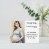 Carte Postale Faire-part Annonce de grossesse (Debout devant)