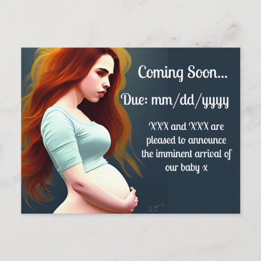 Carte Postale Faire-part Annonce de grossesse (Devant)