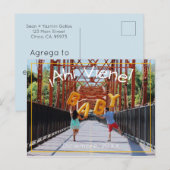 Carte Postale Faire-part Annonce de grossesse en espagnol (Devant / Derrière)