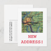 Carte Postale Faire-part Annonce de la nouvelle adresse de Cincinatti (Devant / Derrière)