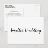 Carte Postale Faire-part Annonce de Mariage Élégant et Simple (Devant / Derrière)