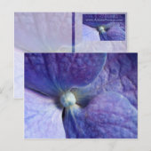 Carte Postale Faire-part Annonce de mariage et d'événement d'hortensia pour (Devant / Derrière)