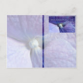 Carte Postale Faire-part Annonce de mariage et d'événement d'hortensia pour (Dos)