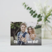 Carte Postale Faire-part Annonce de mariage Oh oui, nous l'avons fait