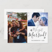 Carte Postale Faire-part Annonce de mariage photo de Nous sommes mariés 2 (Devant / Derrière)