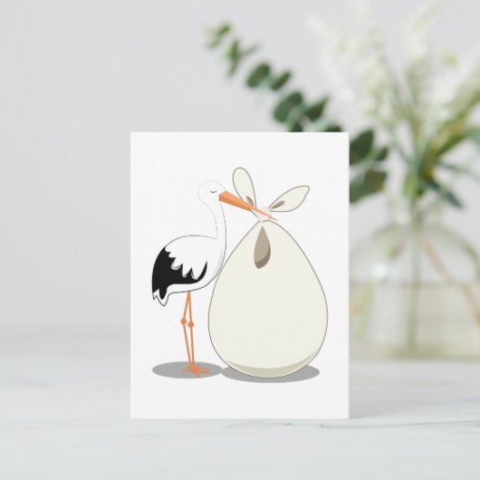 Carte Postale Faire-part Annonce de naissance (Debout devant)