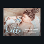 Carte Postale Faire-part Annonce de naissance moderne HELLO<br><div class="desc">Simplement moderne. Toujours élégant. © www.themodcards.com</div>