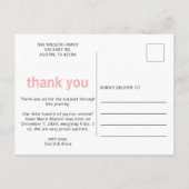 Carte Postale Faire-part Annonce de naissance Photo de Bébé Fille aux Pieds (Dos)