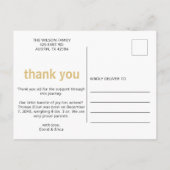 Carte Postale Faire-part Annonce de naissance photo nom gras simple bébé (Dos)