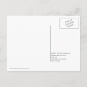 Carte Postale Faire-part Annonce de nouveau bébé (texte blanc, horizontal) (Dos)