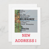 Carte Postale Faire-part Annonce de nouvelle adresse à Milwaukee (Devant / Derrière)