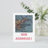 Carte Postale Faire-part Annonce de nouvelle adresse à Philadelphie (Debout devant)