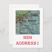 Carte Postale Faire-part Annonce de nouvelle adresse à San Antonio (Devant / Derrière)
