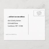 Carte Postale Faire-part Annonce de nouvelle adresse sur un camion de démén (Dos)