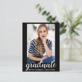 Carte Postale Faire-part Annonce de photo de remise de diplôme de mode bran (Debout devant)