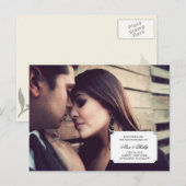 Carte Postale Faire-part annonce de photo de sauvegarde de date (Devant / Derrière)