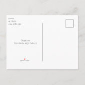 Carte Postale Faire-part Annonce de photo double noir diplômé (Dos)