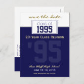 Carte Postale Faire-part Annonce de rappel de réunion de classe personnalis (Devant / Derrière)