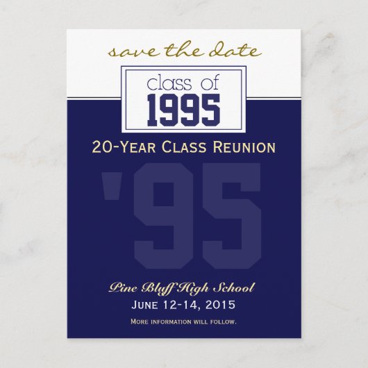 Carte Postale Faire-part Annonce de rappel de réunion de classe personnalis (Devant)