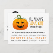 Carte Postale Faire-part Annonce de recommandations de citrouilles immobili (Devant / Derrière)