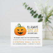 Carte Postale Faire-part Annonce de recommandations de citrouilles immobili (Debout devant)