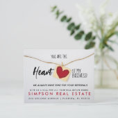 Carte Postale Faire-part Annonce de recommandations de cœur de l'immobilier (Debout devant)