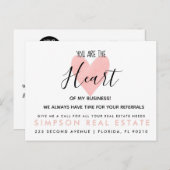 Carte Postale Faire-part Annonce de recommandations de cœur de l'immobilier (Devant / Derrière)