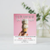 Carte Postale Faire-part Annonce de recommandations de cuillère à crème gla (Debout devant)