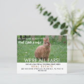 Carte Postale Faire-part Annonce de recommandations de lapin de Pâques pour (Debout devant)