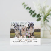 Carte Postale Faire-part Annonce de recommandations de lapin de Pâques pour (Debout devant)