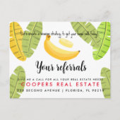 Carte Postale Faire-part Annonce de recommandations immobilières Bananas (Devant)