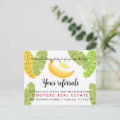 Carte Postale Faire-part Annonce de recommandations immobilières Bananas (Debout devant)