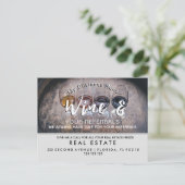 Carte Postale Faire-part annonce de références de vin immobilier (Debout devant)