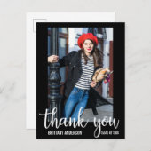 Carte Postale Faire-part Annonce de remise de diplômes moderne WB (dos vier (Devant / Derrière)