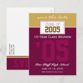 Carte Postale Faire-part Annonce de réunion de classe personnalisée pour sa (Devant / Derrière)